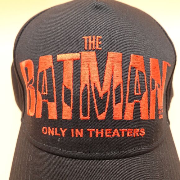 The Batman Hat Cap Little Caesars Promo Mens One Size Black Red Movie NEW - Picture 2 of 7